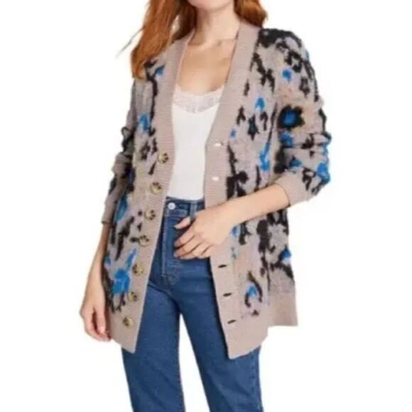 Modcloth A Fuzzy Feeling Oversized Cardigan Size XXS V Neck Fits Like S Womens - Picture 1 of 12